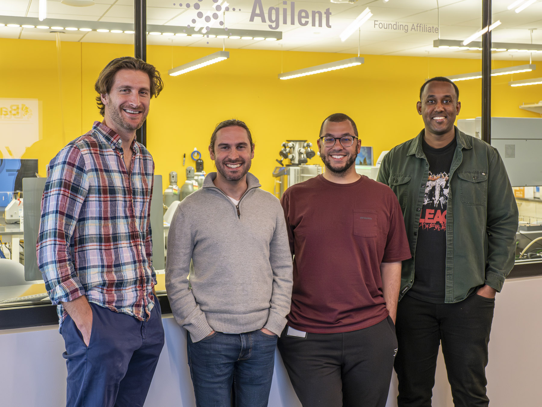 The HOPO Therapeutics team in front of the Bakar Labs core facility