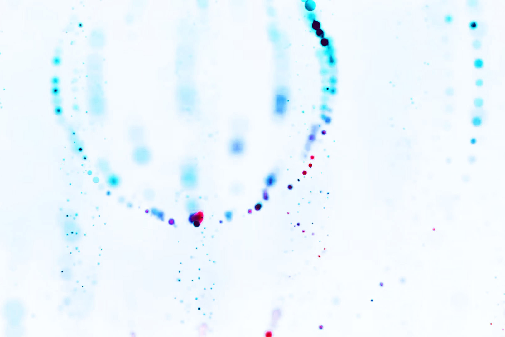 Abstract graphic with colored dots in shape of retina